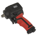 Sealey Premier Twin Hammer Stubby Air Impact Wrench 1/2"Sq Drive SA6002S