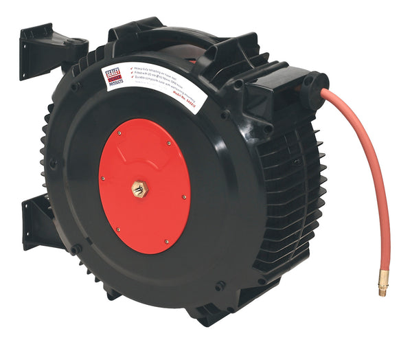 Retractable Air Hose Reel 15m �13mm ID Rubber Hose