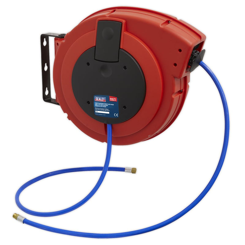 Retractable Air Hose Reel HD Mechanism 15m �8mm ID - PU Hose