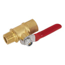 Sealey Lever Ball Valve 1/4"BSPT Male x 1/4"BSP Female SA906