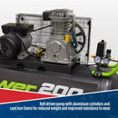Sealey 200L Belt Drive Air Compressor 3hp SAC20030B