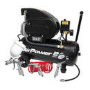 Sealey 24L Direct Drive Air Compressor 2hp with 4pc Air Accessory Kit SAC2420APK