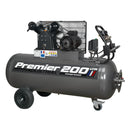 Sealey Premier 200L Belt Drive Air Compressor with Front Control Panel SAC3203B3PH