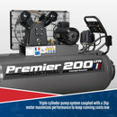 Sealey Premier 200L Belt Drive Air Compressor with Front Control Panel SAC3203B3PH