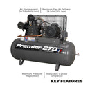 Sealey Premier 270L Belt Drive Air Compressor 7.5hp SAC32775B