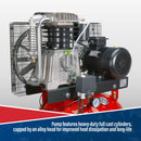 Sealey 270L Vertical Belt Drive Air Compressor with Cast Cylinders 7.5hp 2-Stage SACV52775B