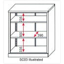Sealey Floor Cabinet 2 Shelf 2 Door SC03