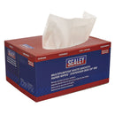 Sealey Multipurpose Smooth White Paper Wipes 73gsm - Dispenser Box of 150 Sheets SCP1501