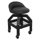 Sealey Premier Industrial Pneumatic Creeper Stool with Adjustable Height Swivel Seat & Back Rest SCR03B