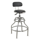 Sealey Pneumatic Workshop Stool with Adjustable Height Swivel Seat & Back Rest SCR14