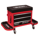 Sealey Mechanic's Utility Seat & Toolbox - Red SCR18R