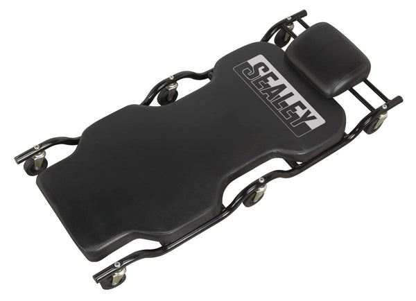 Deluxe Steel Creeper with 6 Wheels & Headrest