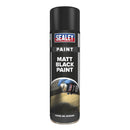 Sealey Matt Paint 500ml - Black SCS026S