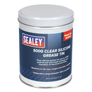 Sealey Clear Silicone Grease Tin 500g SCS102