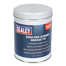 Sealey Red Rubber Grease Tin 500g SCS110