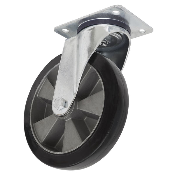 Heavy-Duty Rubber Swivel Castor Wheel �125mm - Trade