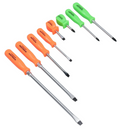 SCREWDRIVER SET 8PC MAGNETIC TIPS PZ1 PZ2 HI VIS MECHANIC SCREWDRIVER SET SD220