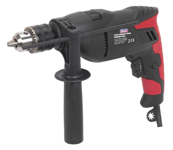 Hammer Drill �13mm Variable Speed with Reverse 750W/230V