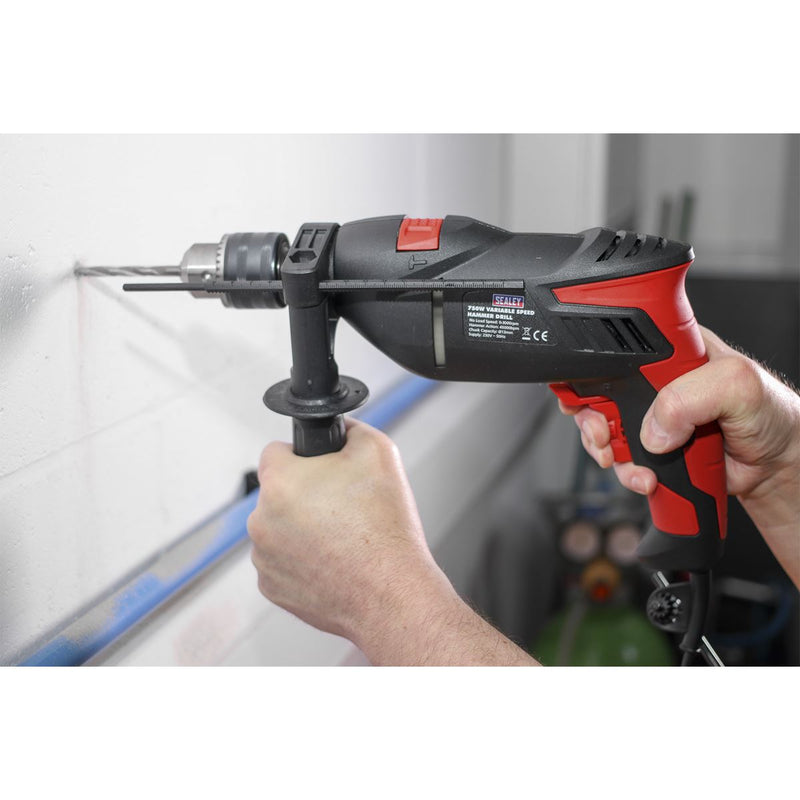 Hammer Drill �13mm Variable Speed with Reverse 750W/230V