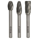 Sealey Tungsten Carbide Rotary Burr Set 3pc - Ripper/Coarse SDBCK3
