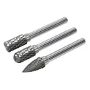 Sealey Tungsten Carbide Rotary Burr Set 3pc SDBK3