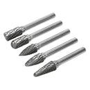 Sealey Tungsten Carbide Rotary Burr Set 5pc SDBK5