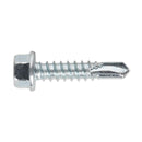 Sealey Zinc Plated Self-Drilling Hex Head Screw 5.5 x 25mm - Pack of 100 SDHX5525