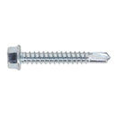 Sealey Zinc Plated Self-Drilling Hex Head Screw 5.5 x 38mm - Pack of 100 SDHX5538