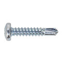 Sealey Zinc Plated Self-Drilling Pan Head Phillips Screw 4.8 x 25mm - Pack of 100 SDPH4825
