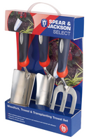 Spear & Jackson 3pc Weed Fork, Trowel & Transplanting Trowel Set SELECT3PS