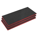 Sealey Easy Peel Shadow Foam&reg; 1200 x 550 x 50mm, Red/Black - Pack of 3 SFPK50R