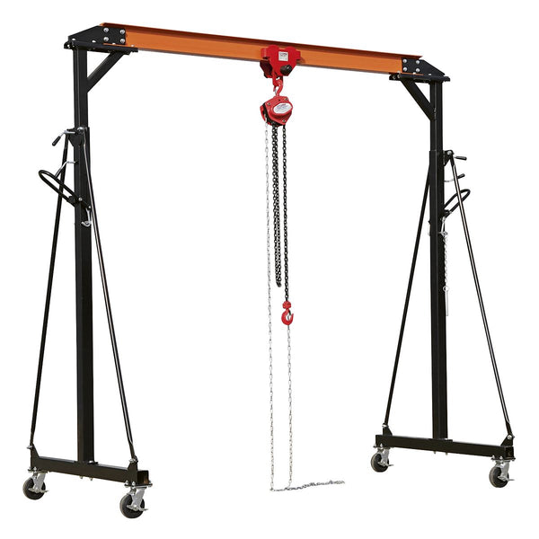 Portable Lifting Adjustable Gantry Crane 1 Tonne & Hoist Combo