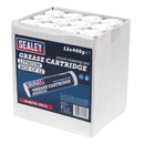 Sealey EP2 Lithium Grease Cartridge 400g - Pack of 12 SGC12