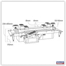 Sealey Jacking Beam 3 Tonne with Arm Extenders & Flat Roller Supports SJBEX300