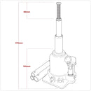 Sealey Telescopic Bottle Jack 2 Tonne SJT2
