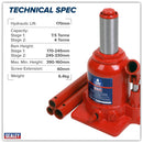 Sealey Telescopic Bottle Jack 4 Tonne SJT4