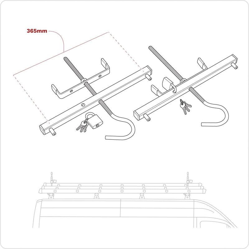 Ladder Roof Rack Clamps