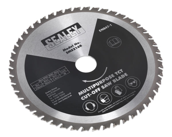 Sealey Multipurpose Cut-Off Saw Blade �216 x 2.4mm/�30mm 48tpu SMS216B