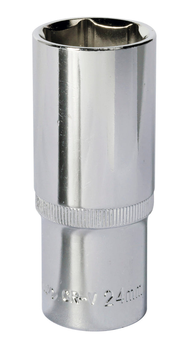 WallDrive&reg; Socket 24mm Deep 1/2"Sq Drive Fully Polished