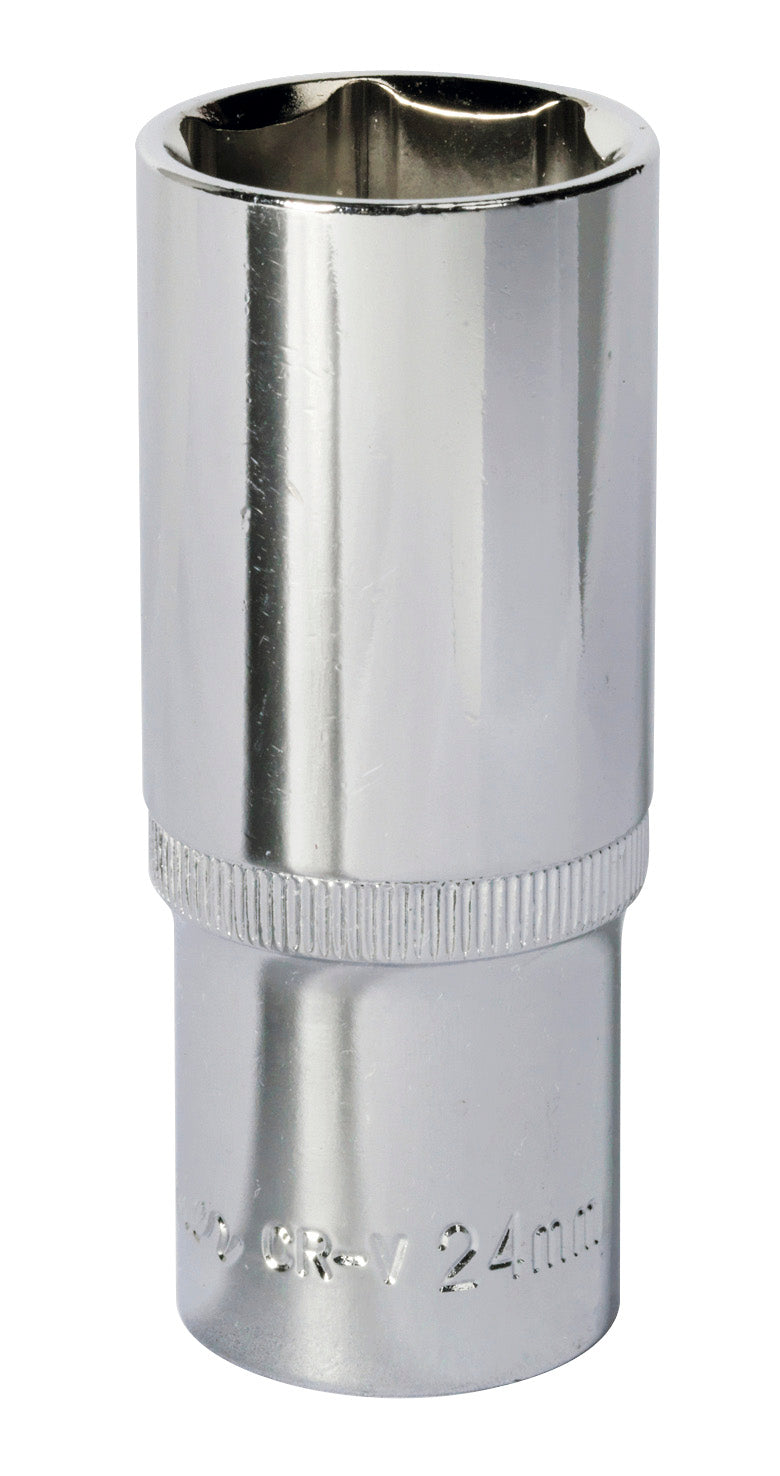 WallDrive&reg; Socket 24mm Deep 1/2"Sq Drive Fully Polished