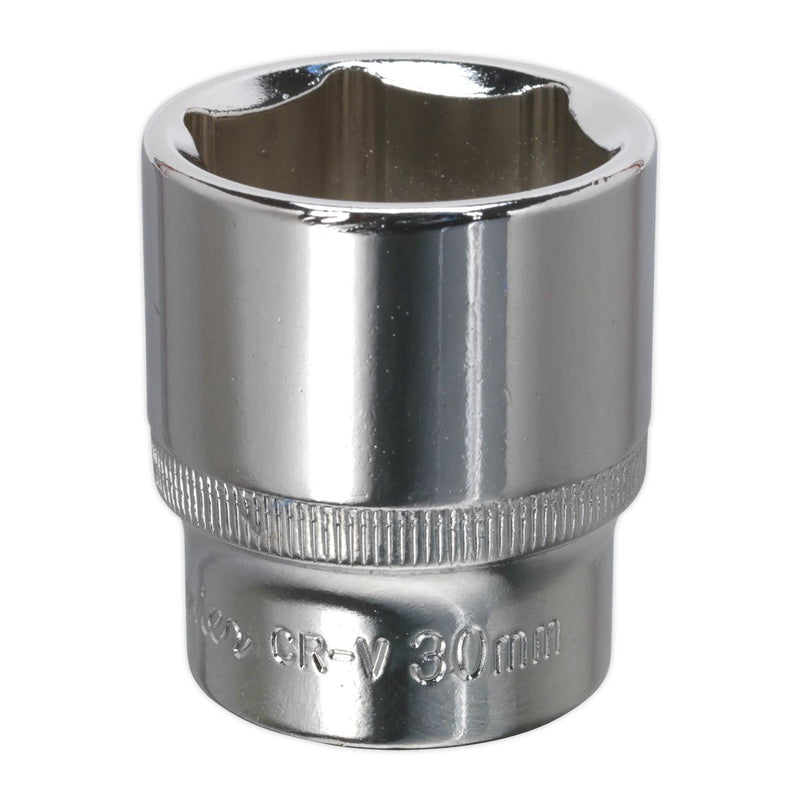 WallDrive&reg; Socket 30mm 1/2"Sq Drive Fully Polished