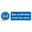 Sealey Worksafe&reg; Eye Protection Must Be Worn Safety Sign, Self-Adhesive Vinyl - Pack of 10 SS11V10