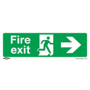 Sealey Worksafe&reg; Fire Exit (Right) Safety Sign, Rigid Plastic - Pack of 10 SS24P10