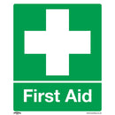Sealey Worksafe&reg; First Aid Safety Sign, Self-Adhesive Vinyl - Pack of 10 SS26V10