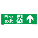 Sealey Worksafe&reg; Fire Exit (Up) Safety Sign - Rigid Plastic SS28P1