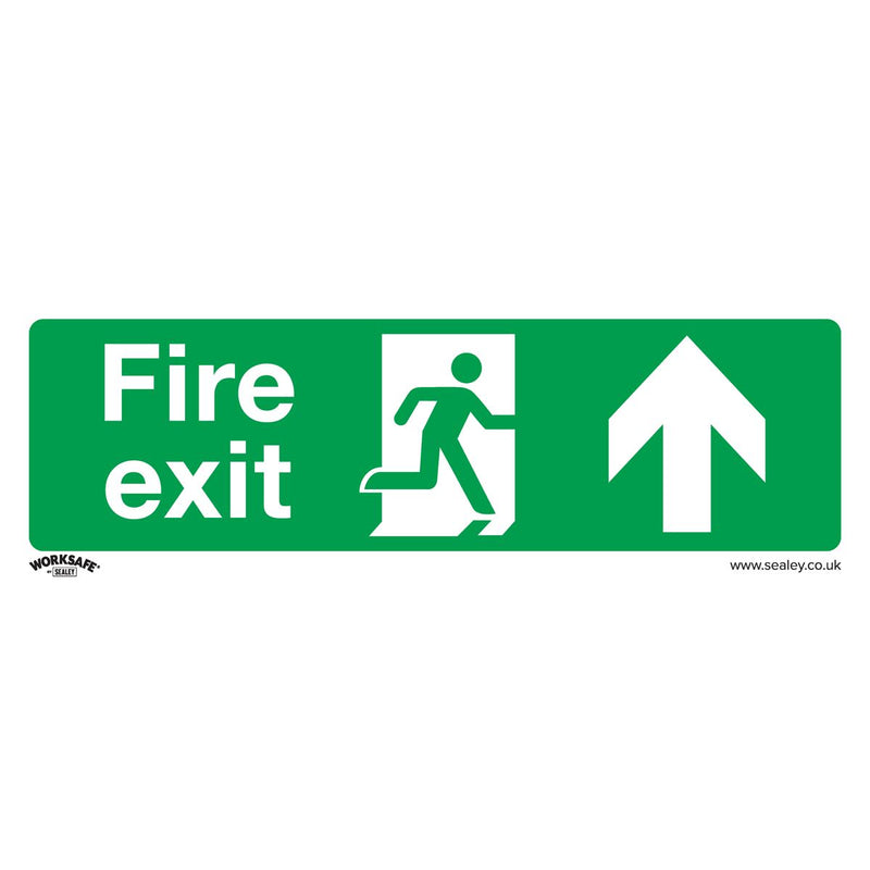 Safe Conditions Safety Sign - Fire Exit (Up) - Rigid Plastic