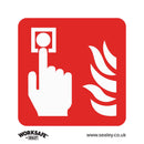 Sealey Worksafe&reg; Fire Alarm Symbol Safety Sign, Rigid Plastic - Pack of 10 SS31P10