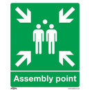 Sealey Worksafe&reg; Assembly Point Safety Sign - Rigid Plastic SS37P1
