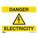 Sealey Worksafe&reg; Danger Electricity Safety Sign, Rigid Plastic - Pack of 10 SS41P10