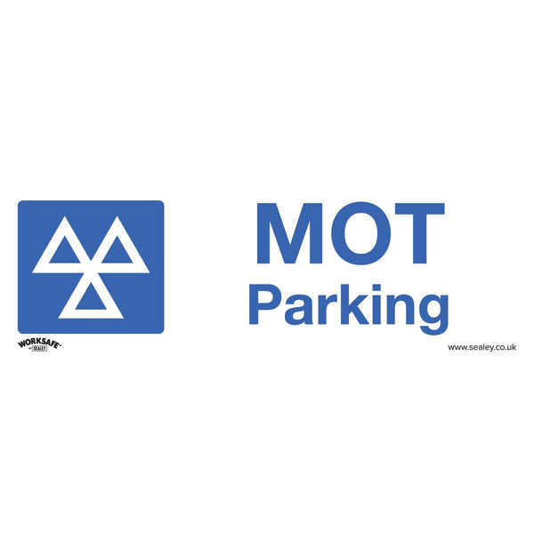 Warning Safety Sign - MOT Parking - Rigid Plastic - Pack of 10